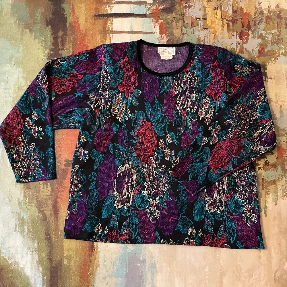 TRADITIONS - Vintage Floral Special Occasion Sweate
